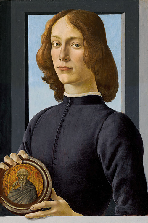 持圓盤的年輕男子 Young Man Holding a Roundel