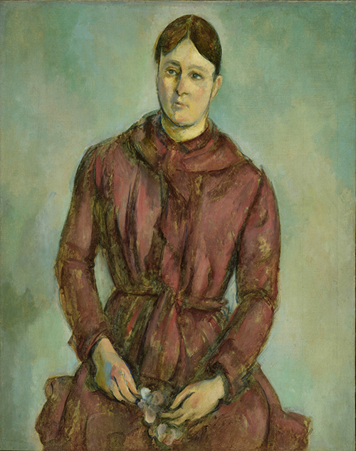 穿紅衣的塞尚夫人肖像 Portrait of Madame Cezanne in Red