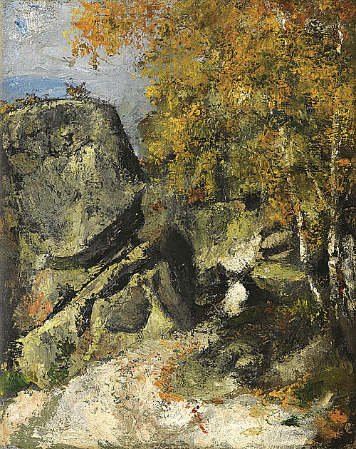 楓丹白露森林裡的岩石 Felsen im Wald von Fontainbleau