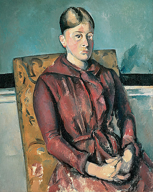 在黃色扶手椅的塞尚夫人肖像 Portrat der Mme Cezanne im gelben Lehnstuhl