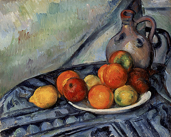 桌上的水果和水壺 Fruit and a Jug on a Table