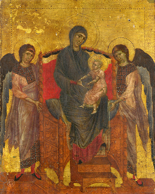 聖母子登基與兩個天使 The Virgin and Child Enthroned with Two Angels