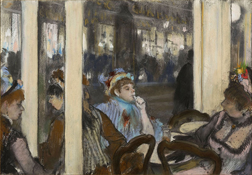 傍晚在露天咖啡座的女子 Femmes à la terrasse d’un café le soir