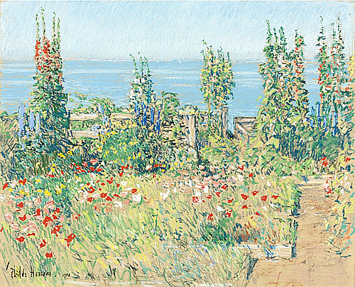 蜀葵,淺灘小島 Hollyhocks, Isle of Shoals